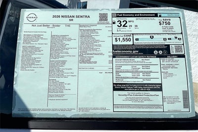 2026 Nissan Sentra SR