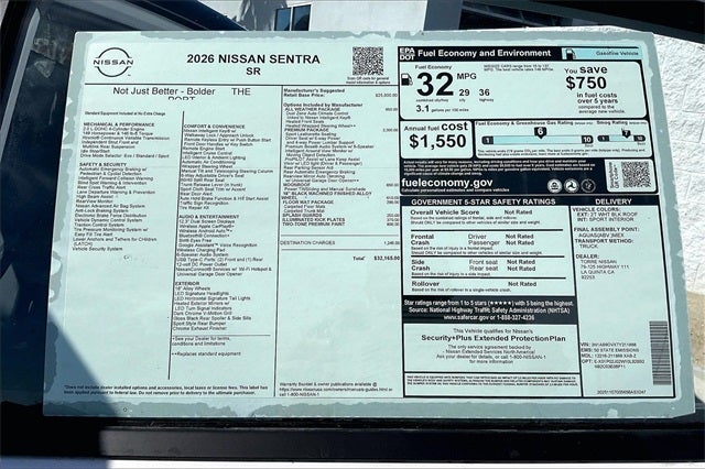 2026 Nissan Sentra SR