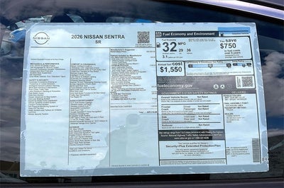 2026 Nissan Sentra SR