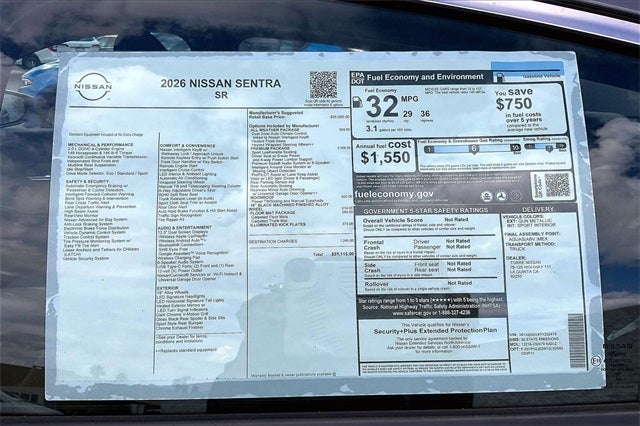 2026 Nissan Sentra SR