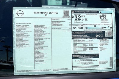 2026 Nissan Sentra SR