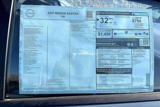 2027 Nissan Sentra SR
