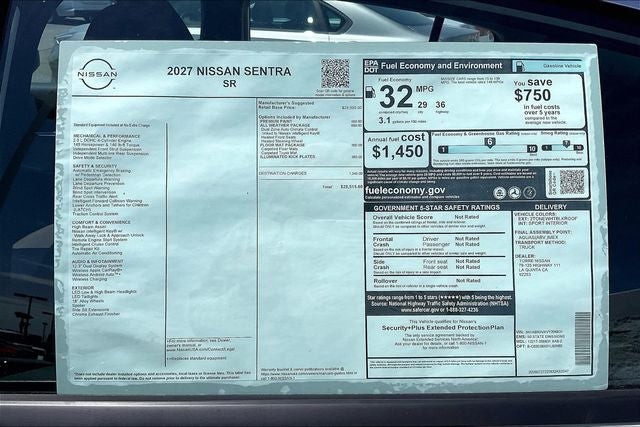 2027 Nissan Sentra SR