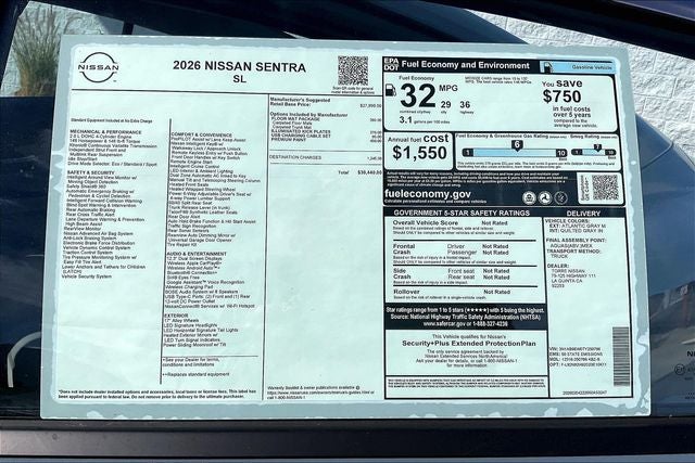 2026 Nissan Sentra SL