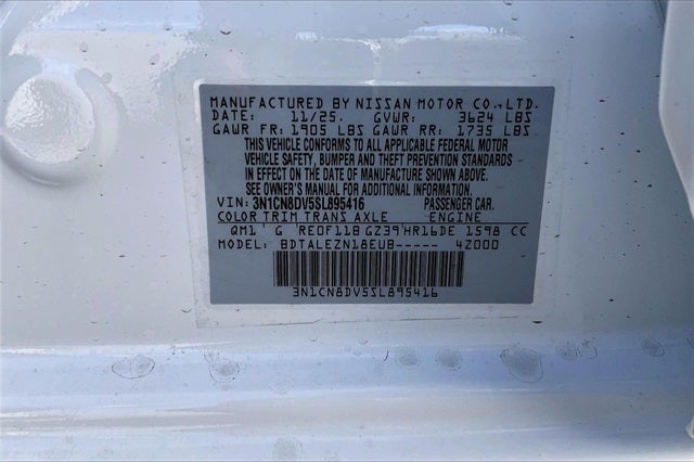 2025 Nissan Versa 1.6 S