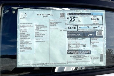 2025 Nissan Versa 1.6 S