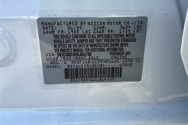 2025 Nissan Versa 1.6 S