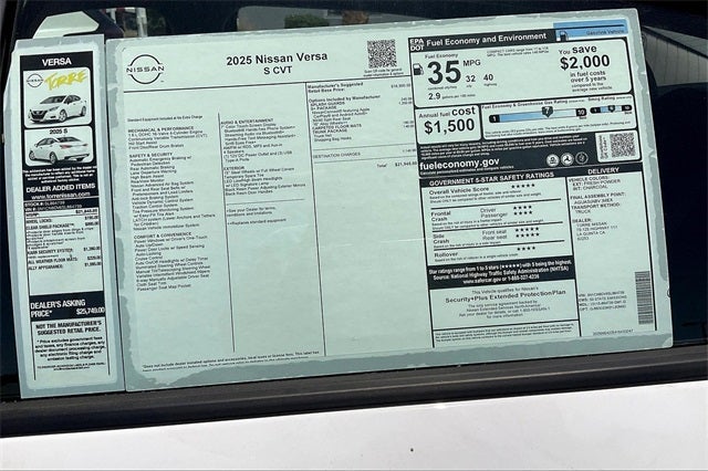 2025 Nissan Versa 1.6 S