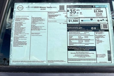 2025 Nissan Versa 1.6 S