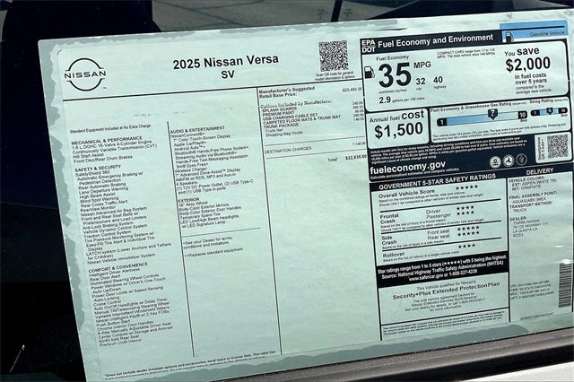 2025 Nissan Versa 1.6 SV