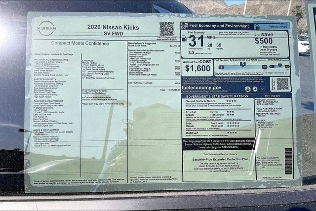 2026 Nissan Kicks SV