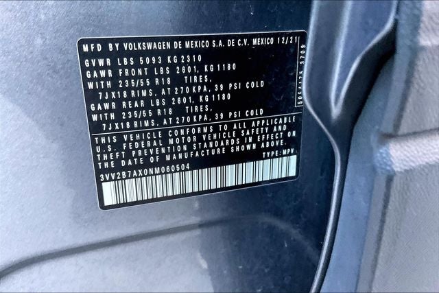 2022 Volkswagen Tiguan 2.0T SE