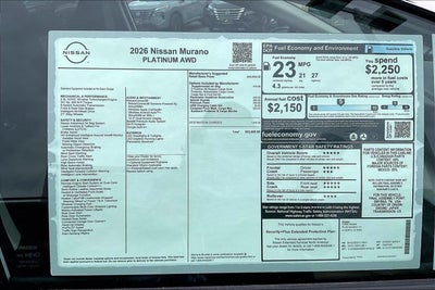 2026 Nissan Murano Platinum