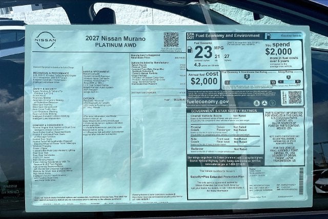 2027 Nissan Murano Platinum