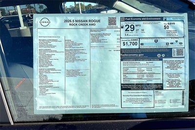 2026 Nissan Rogue Rock Creek