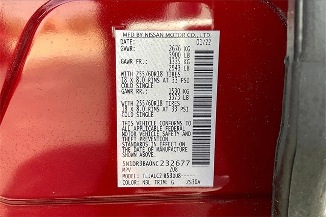 2022 Nissan Pathfinder SV