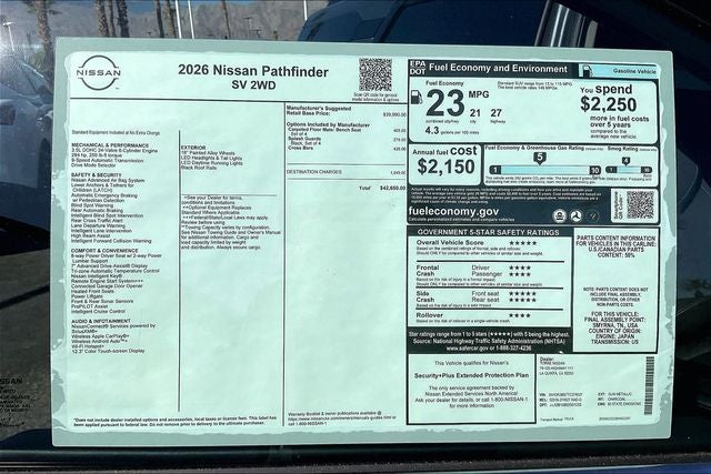 2026 Nissan Pathfinder SV