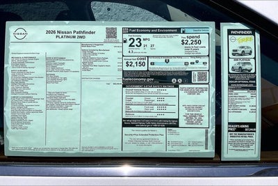2026 Nissan Pathfinder Platinum