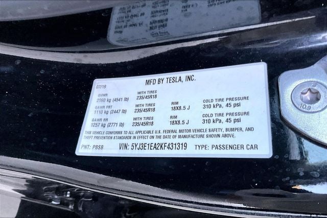 2019 Tesla Model 3 Standard Range Plus