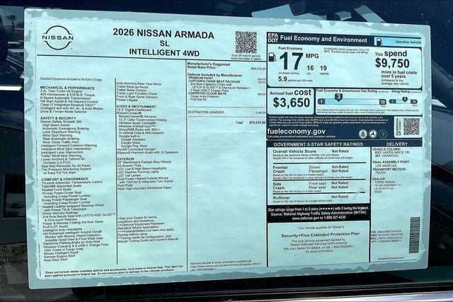 2026 Nissan Armada SL