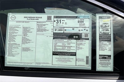 2026 Nissan Rogue Platinum