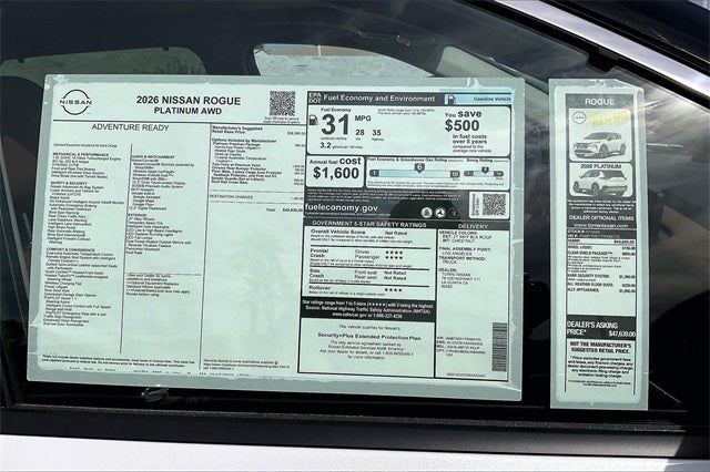 2026 Nissan Rogue Platinum