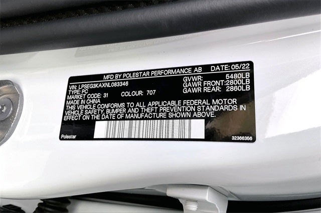 2022 Polestar 2 Long Range Single Motor