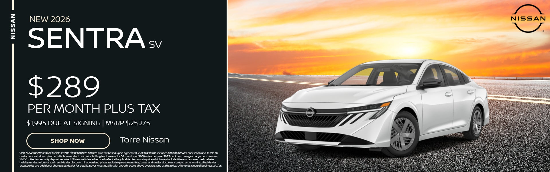 Red SENTRA Merry Christmas