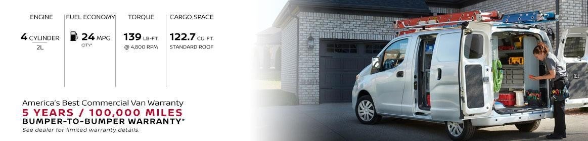 nissan NV200 car and warranty infographic